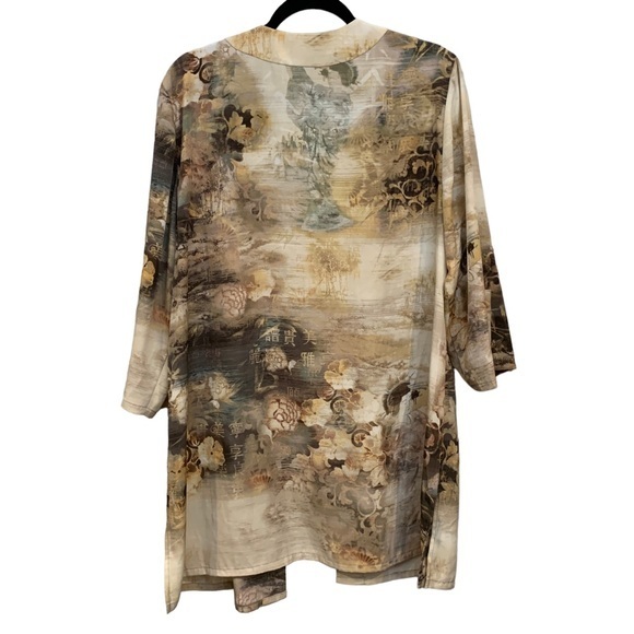 Chicos Travelers Collection Jacket Kimono Open‎ Front Size 3 - Picture 5 of 10